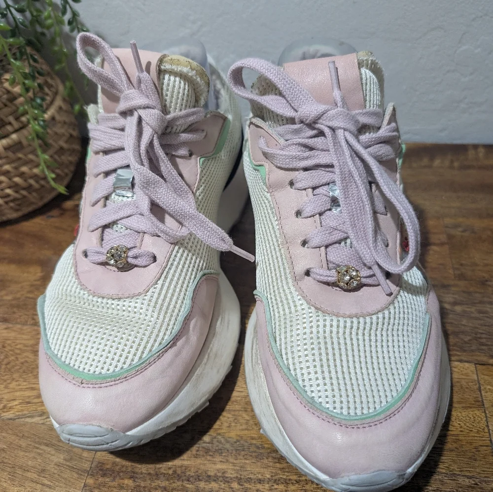 michele milano  lopriore  chunky‎ Women's Sneakers in Pink and White